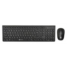 Клавиатура + мышь Oklick 220M клав черный, мышь черный USB беспроводная slim Multimedia