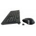 Клавиатура + мышь Oklick 250M клав черный, мышь черный USB беспроводная slim