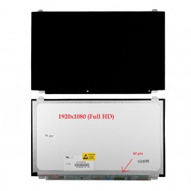 Матрица для ноутбука 15.6" 1920x1080 FHD, 40 pin Slim LED, крепления сверху/снизу (уши). Глянцевая. B156HW03