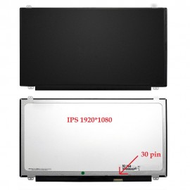 Матрица для ноутбука 15.6" 1920x1080 FHD, 30 pin (eDP) Slim, IPS, крепления сверху/снизу (уши). Глянцевая. LP156WFB(SP)(A2), (LP156WFB SPA1)